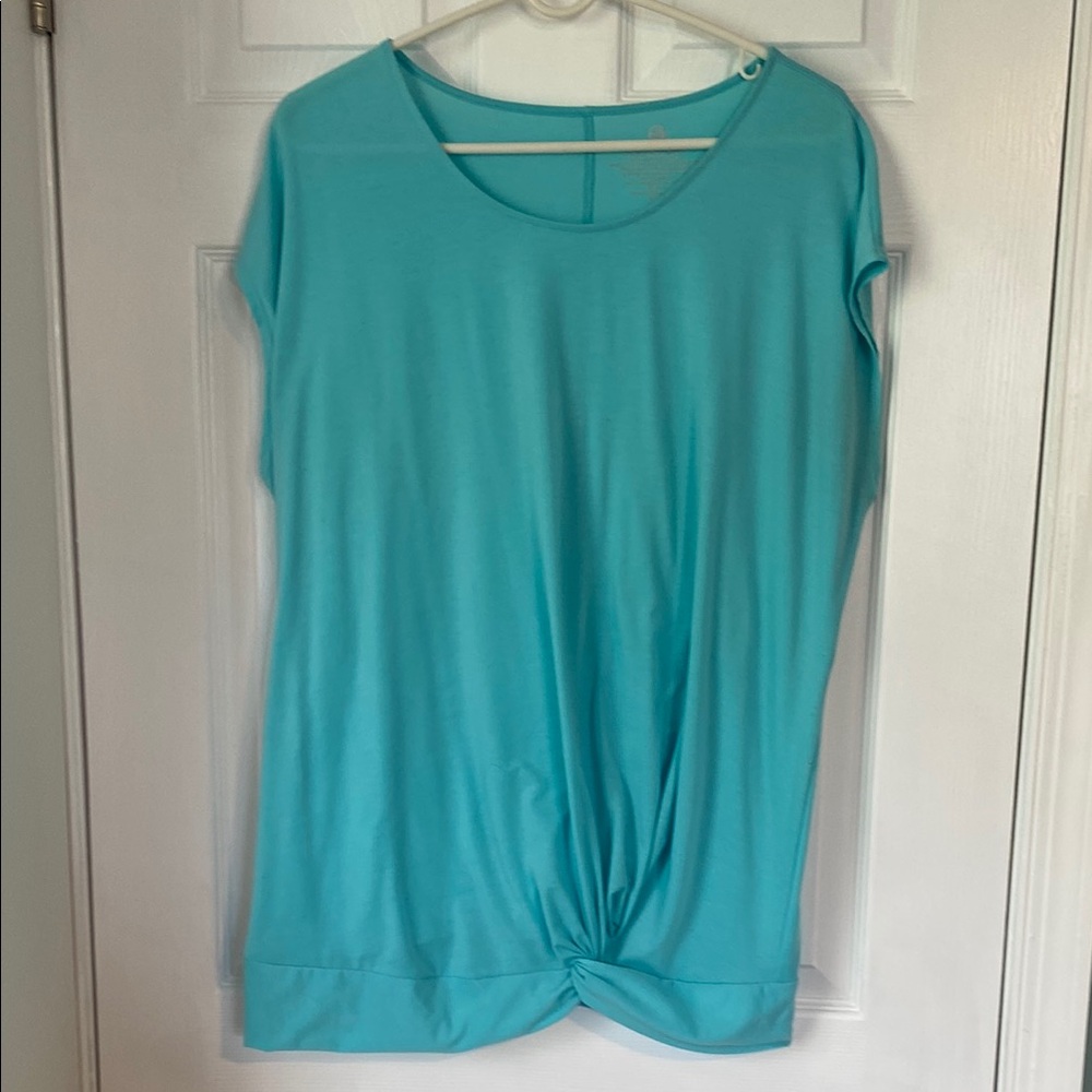 Soma Sport Blue Relaxed Tie Front T-Shirt Tunic